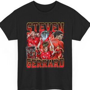 Retro Vintage 90s Graphic Steve Gerrard T-Shirt, Liverpool Shirt, Soccer T-Shirt